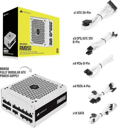 Power Supply Corsair RM850 850 Watt White NEUF, View more
