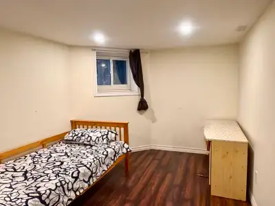 Large basement room for rent, the kitchen and bathroom is shared with another tenant. House located...