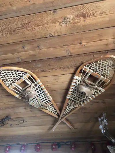 Vintage snowshoes $100, exc condition for use or display, 14x48"