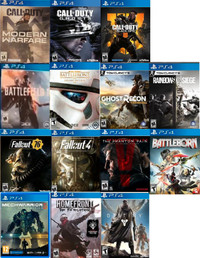 PS4 FPS Games (prices listed in description)