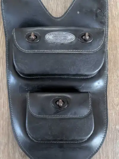 This is an Iron Horse Multi-Vintage Authentic Gear Leather Company tank bib, perfect for any motorcy...
