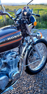 Nice Old Honda CB Motorcycle  -  All Original 