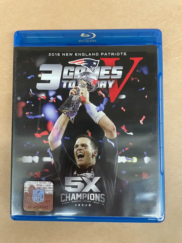 New England Patriots 3 Games to Glory V 2016 Champions Blu-Ray