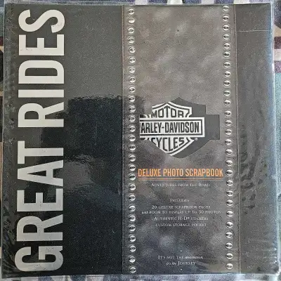 20 page Harley Davidson deluxe photo scrapbook with stickers. Need somewhere to display your vintage...