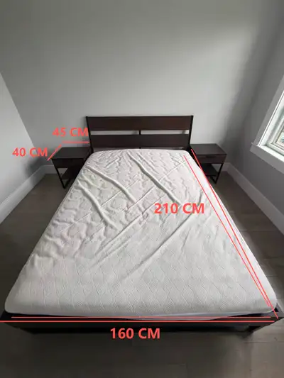 3-Piece Bedroom Set with 2 Matching Nightstands & Mattress, View more