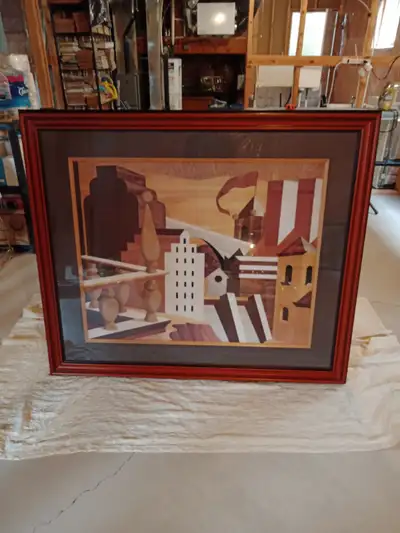 Modern art painting 54" x 46" framed print, View more
