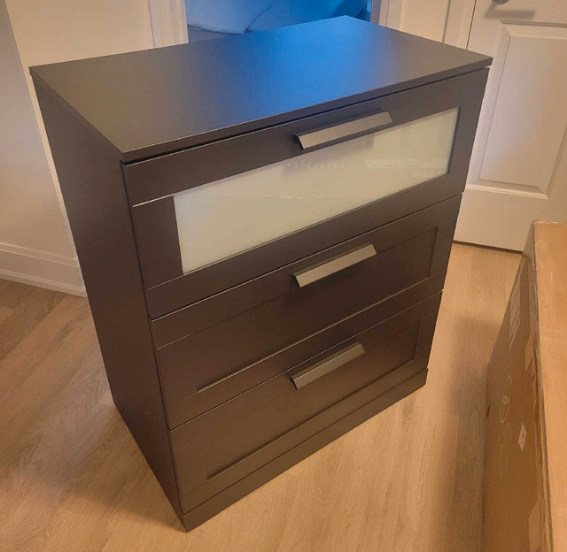 x2 IKEA Brimnes 3 Drawer Dresser Black in Dressers & Wardrobes in Hamilton - Image 3