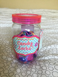 Little miss matched - Jar of girls mismatched candy  socks - NIP