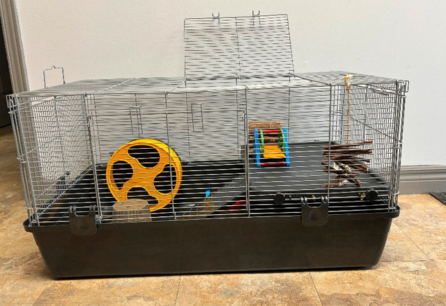 Hamster Cage with silent wheel and accessories. in Accessories in Markham / York Region