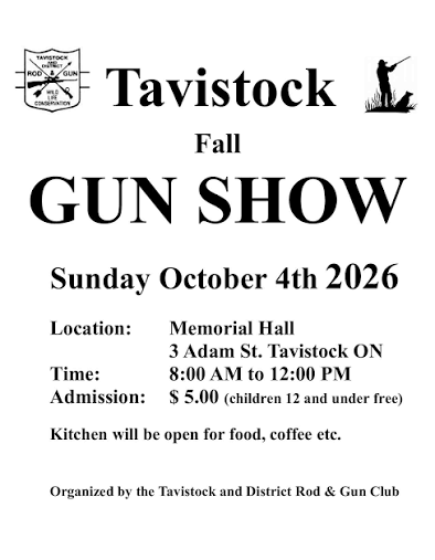 Tavistock Gun Show-October 4th