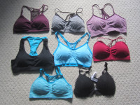 8 Gently Used Bralettes and Sports Bras - Size Medium