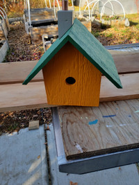 Birdhouses for sale,lots of different  colours and some cedar.