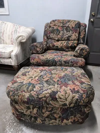 Reclining chair with ottoman, View more