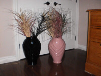 Vases - 1 Pink and 1 Black