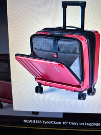 153 - NEW-$133 TydeCkare 16" Carry on Luggage$85