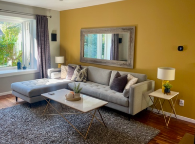 Marble & matte gold coffee  + end tables, View more