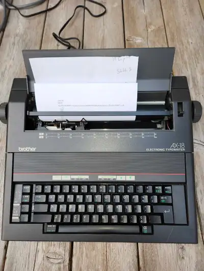This is a used Brother AX-18 Electronic Typewriter that is in good working condition and ready for u...