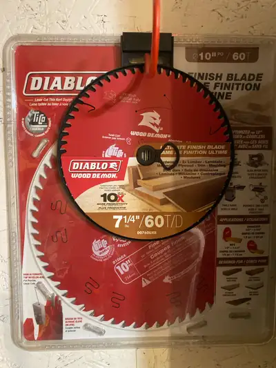 10” table saw blade diablo 60t new , View more