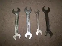 4 - ANTIQUE VINTAGE WRENCHES Open Ends in Good Condition