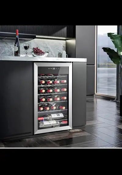 Brand new in box AAOBOSI Wine Fridge, 24 Bottle Wine Cooler 46-66℉ Beverage Wine Refrigerator, Glass...