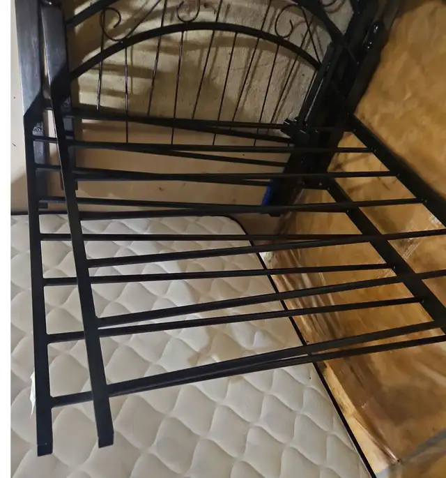 Brand new Black metal bed frame with brand new single mattress - in Beds & Mattresses in Kingston - Image 5
