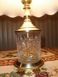 FIRST $45 TAKES IT ~ VTG CRYSTAL PINWHEEL LAMP ~