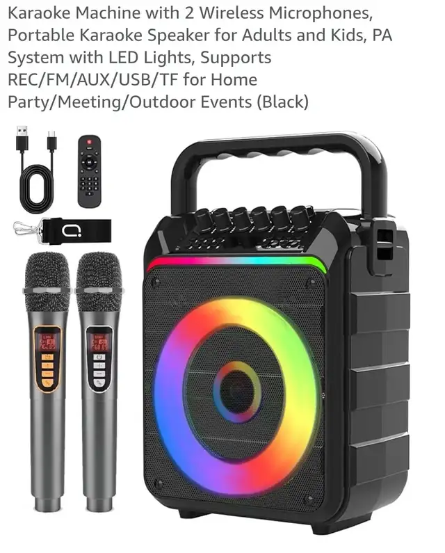 Karaoke Machine with 2 Wireless Microphones,Speaker in Speakers in Markham / York Region - Image 2