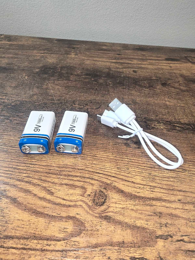 2PCS 1300mAh 9V Rechargeable Batteries, 9V Rechargeable USB Lith in General Electronics in Mississauga / Peel Region - Image 4