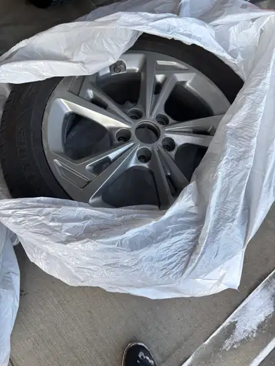 Set of four 215/55 R17 Michelin X-Ice Snow winter tires on alloy rims (with TPMS). Came off 2023 Hyu...