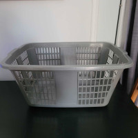 Large Plastic Gray color laundry basket