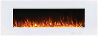 Valuxhome Luxey Wall Mounted Smokeless Electric Fireplace, Touch