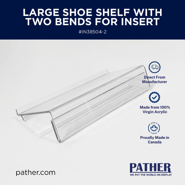 Clear  Shoe Shelf for Slatwall- (6 pk) - www.pather.com in Bookcases & Shelving Units in City of Toronto - Image 3