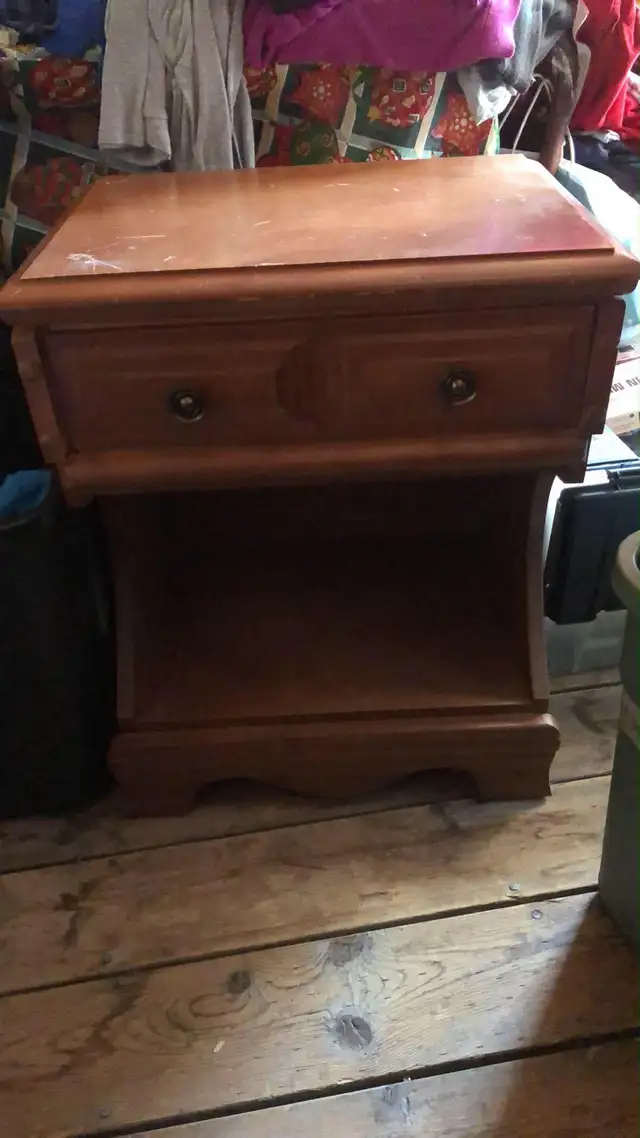Wood Nightstand 