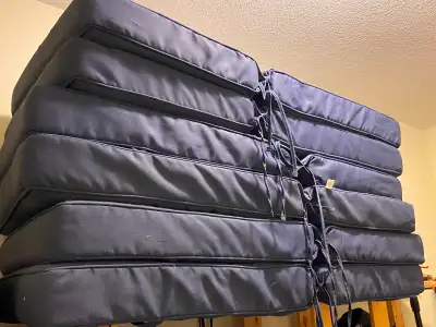 Navy patio cushions, View more