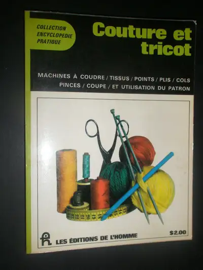 COUTURE et TRICOT,Édi. de l'homme,110 pages,extra propre., View more