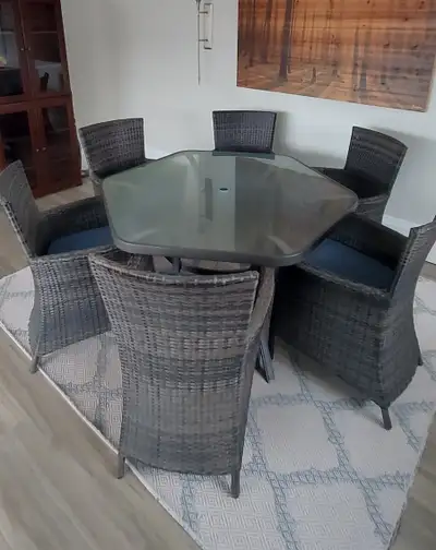 Outdoor 8 piece dining set!, View more