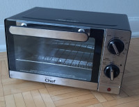 MASTER Chef Toaster Oven 3 Functions, Stainless Steel, 4-Slices