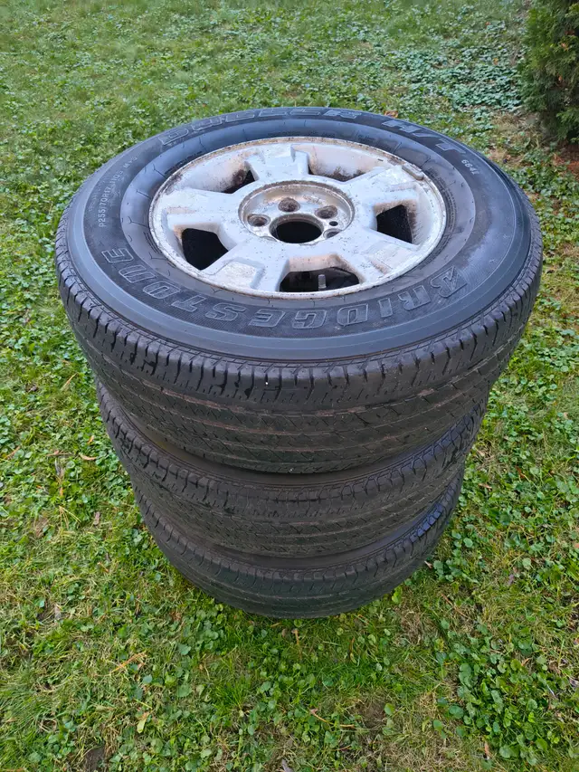 Used 17” alloy rims with 255/70R17 all season tires | Tires & Rims ...