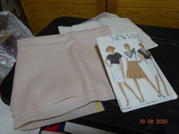 SKIRT :  You finish  sewing. Lovely pink  material, Pattern,++