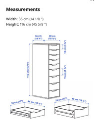 IKEA-like Alex 9 drawers - Wayfair liquidation