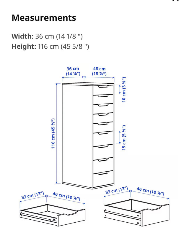 IKEA-like Alex 9 drawers - Wayfair liquidation in Dressers & Wardrobes in Mississauga / Peel Region