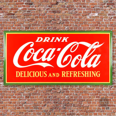 1938 Coca Cola Sign 8 x 4"