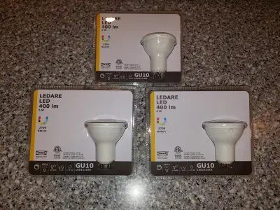 Bundle of 3 Ikea LEDARE LED LED1542R6 GU10 light bulbs (sealed), View more
