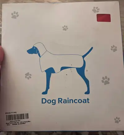 Dog Raincoat, X-Large, Red, New, View more
