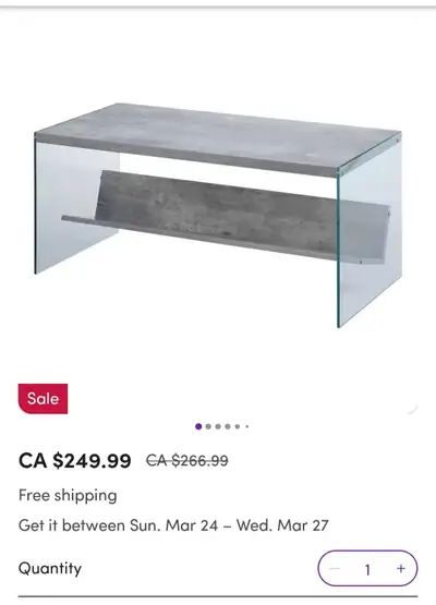 Allegonda Sled Coffee Table with Storage, View more