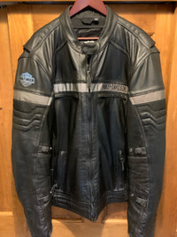 Harley Davidson 2XL TALL 3 in 1 Leather RidingJacket