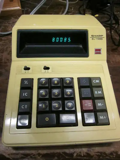 Vintage Sharp Calculator EL 1108S  c. 1970's, View more