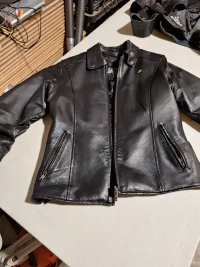 Ladies leather jacket, like new,size medium, $175.00, View more