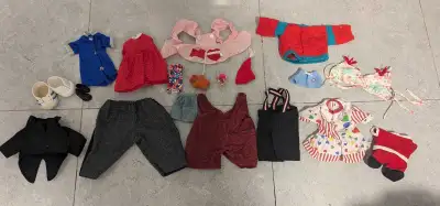 Large Lot of Vintage Doll Clothes, View more