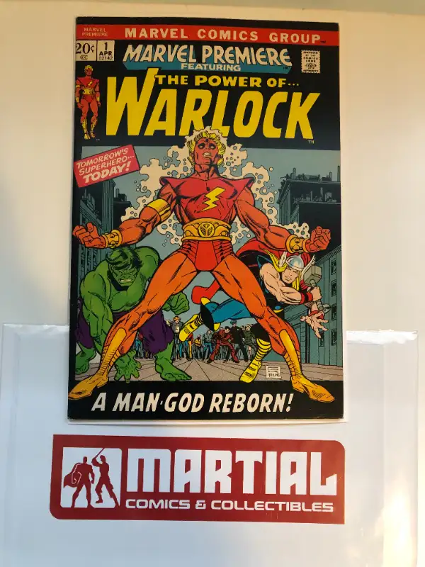 1st Him as Warlock, Gem Stone in Marvel Premiere #1 comic $185